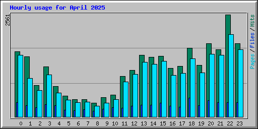 Hourly usage for April 2025