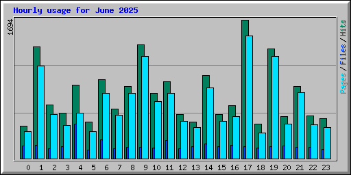 Hourly usage for June 2025