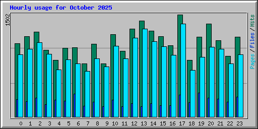 Hourly usage for October 2025