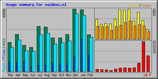 Usage summary for vaideos.nl